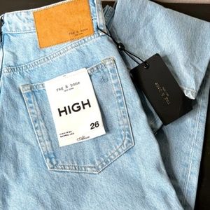 Rag & Bone Alissa High Rise Straight Leg Jeans, size 26 NWT